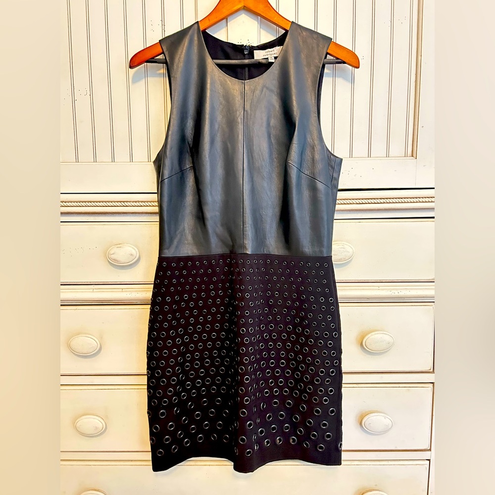 Robert Rodriguez black leather dress